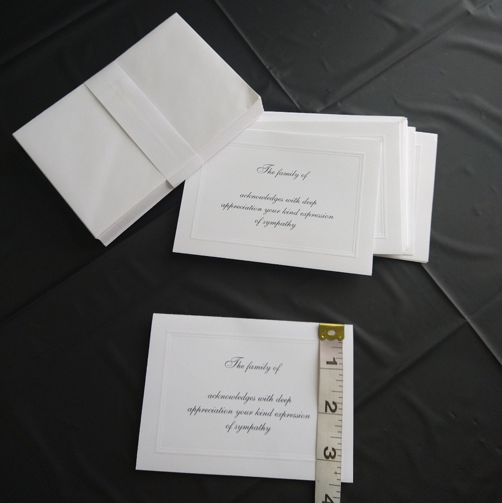 Vintage Condolence Cards w/Envelopes